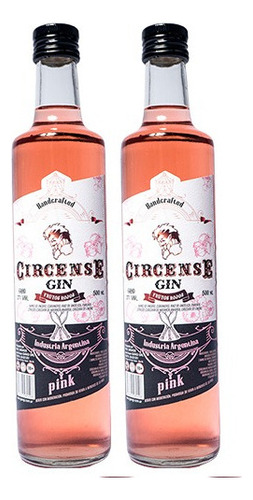 Gin Circense Pink Handcrafted 500ml Frutos Rojos X 2u
