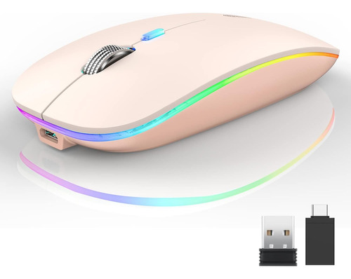 Mouse Led Rgb Inalámbrico Con Bluetooth /silencioso