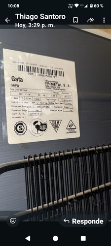 Heladera Freezer Gafa Hgf387aw Blanco Capacidad De355l 220v Blanco (Usado)