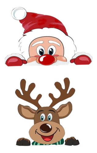 . Adesivos Eletrostáticos De Janela De Natal Papai Noel E