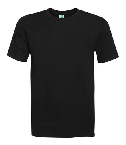 Polera Algodón Negro Unicolor Ropa Hombre/mujer