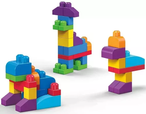 Blocos de Montar - Mega Bloks - Sacola com 80 Peças - Azul