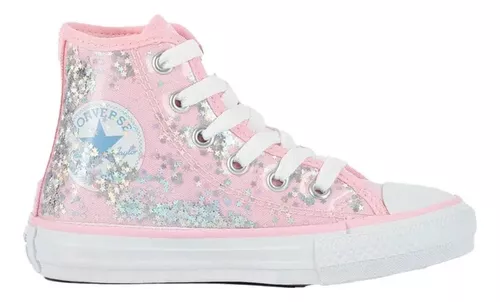 Tênis All Star Infantil Cano Alto Rosa Converse 19