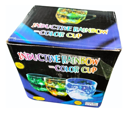 Vaso Taza Transparente Con Luces De Colores Led Inductiva