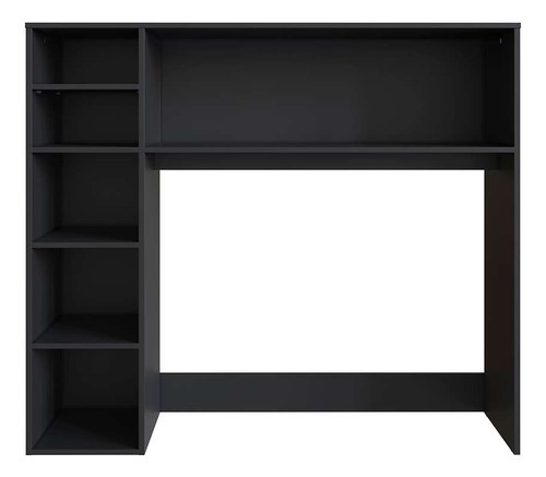 Conjunto De Armário Multiuso Com Mesa Dobrável Beto 3 Pt ... Cor Preto