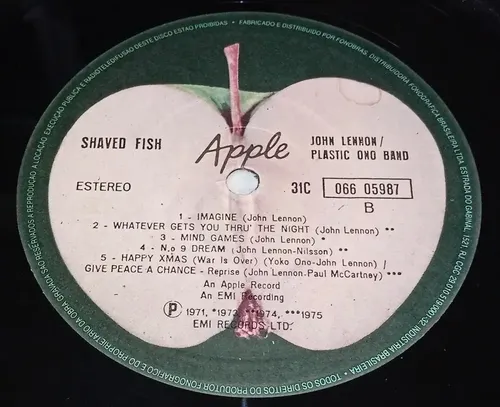 John Lennon - Shaved Fish - Lp, Encarte E Capa Excelentes