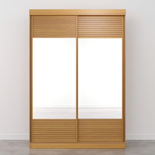 Guarda Roupa Solteiro 2 Portas Com Espelho Samambaia Wt