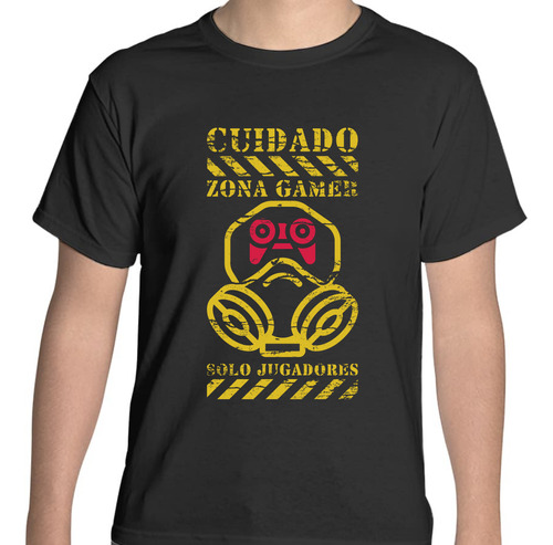 Playera Juvenil 8-14 Años Cuidado Zona Gamer Solo Jugadores