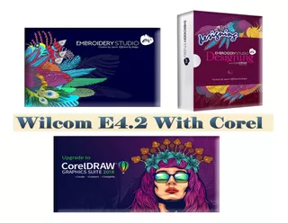 Software D Bordado Costura Wilcom E4.2 Embroidery + Corel
