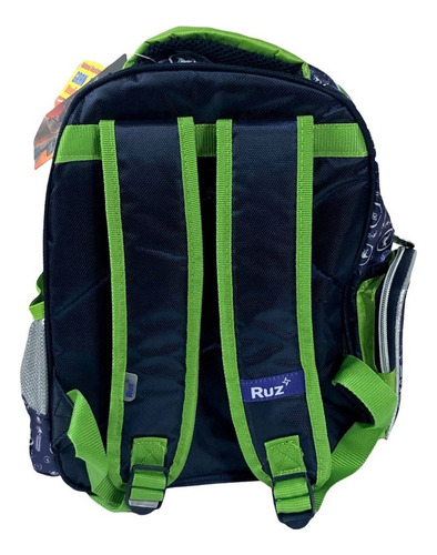 Mochila Marca Ruz Jurassic World Tamaño Kinder Color Azul/verde