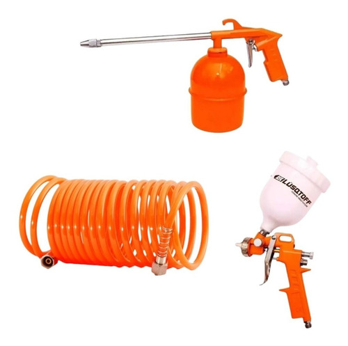 Imagen 4 de 7 de Compresor Lusqtoff Lc2550bk 50 Lts 2.5hp + Kit