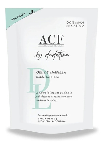 Acf By Dadatina Gel Limpieza Refill Doble Limpieza 180 G