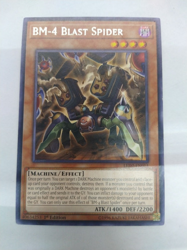 Bm-4 Blast Spider Inglés Yugioh (Usado)