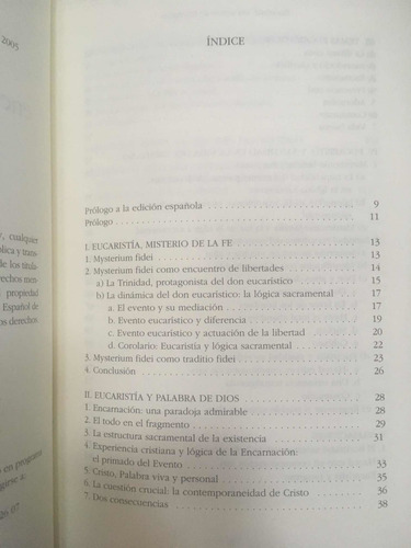 Libro Eucaristía, Encuentro De Libertades, Angelo Scola
