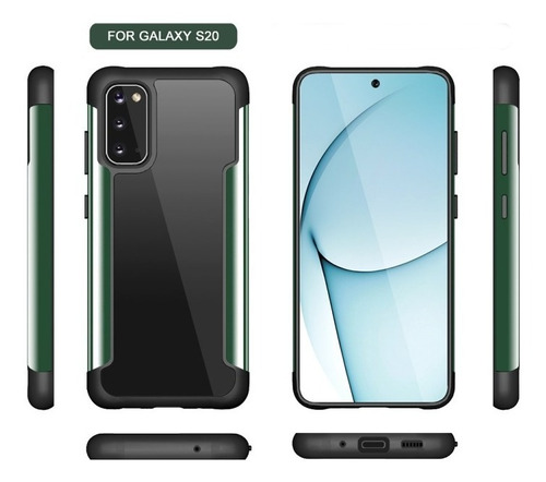 Funda Para Galaxy S20/ S20+/ S20 Ultra Metal Color + Cristal