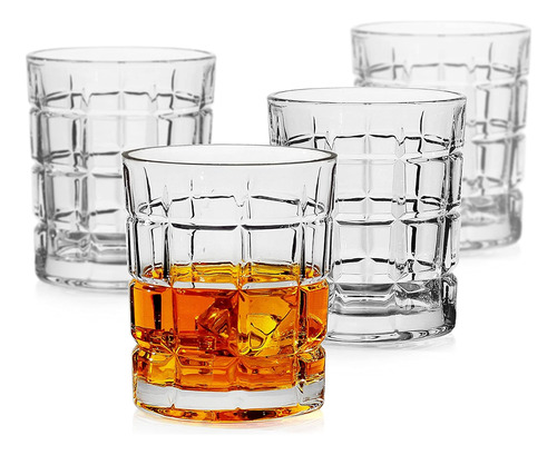 Vasos De Whisky Luxu Old Fashioned (juego De 4), 11 Oz, Tran