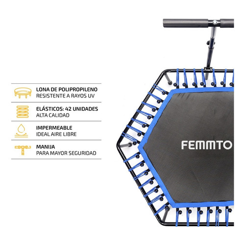 Imagen 2 de 10 de Mini Trampolin Gimnasia Fitness Jumping Minitramp Gym 1 M