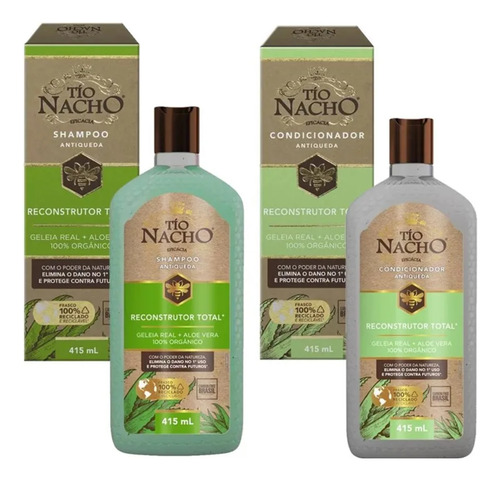 Kit Tio Nacho Reconstrutor Total Shampoo 415ml Condicionador