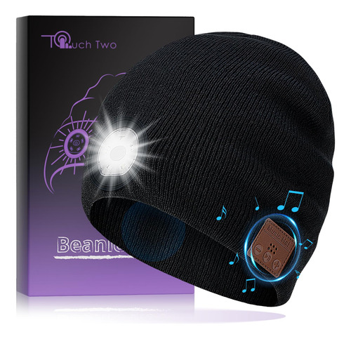 Touch Two Gorro Bluetooth Con Luz Led, Gorro De Punto Music.