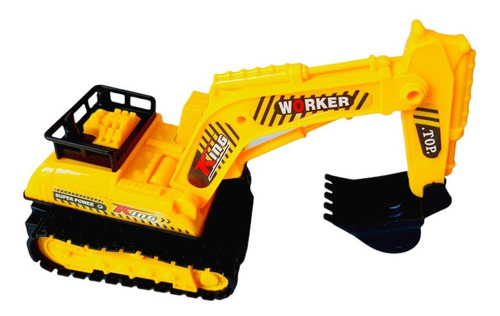 Excavadora Electrica Control Control Carro Control + Pilas Color Amarillo