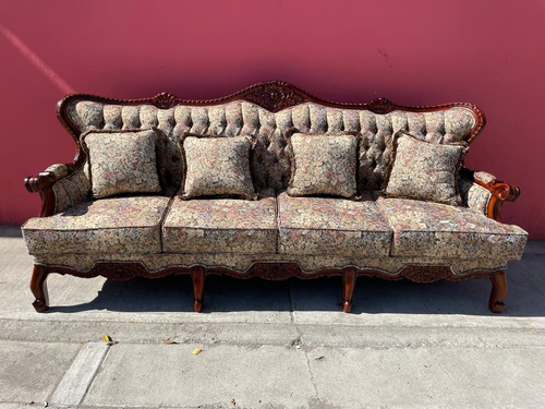 Sofa Luis Xv Modelo Imperial 4 Plazas Madera De Cedro