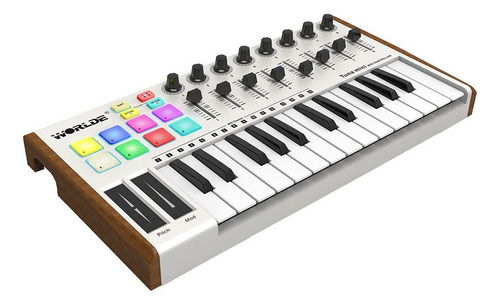 Teclado Midi Worlde Atún Pequeño Portátil Con Usb Ultra