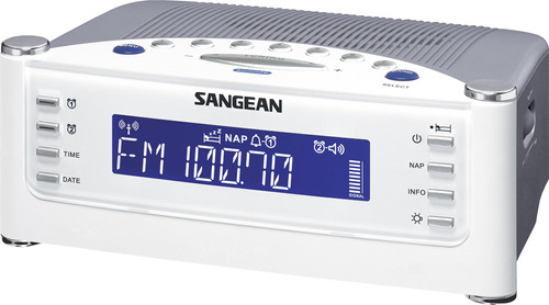 Sangean Rcr-22 Reloj Atómico Con Radio Digital De Sintoniz.