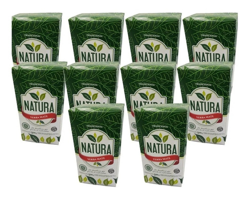 Yerba Mate Natura 10u X 1 Kg Tradicional Misiones Por Mayor