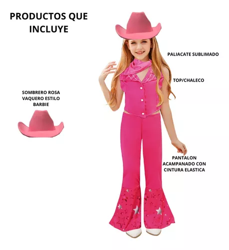 Disfraz Barbie Vaquerita Rosa Para Niña - $ 899