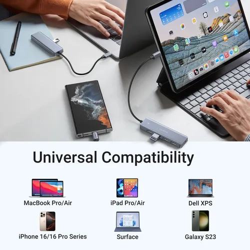 Hub Usb C Ugreen De 4 Puertos Usb 3.0 Para Portátil Macbook