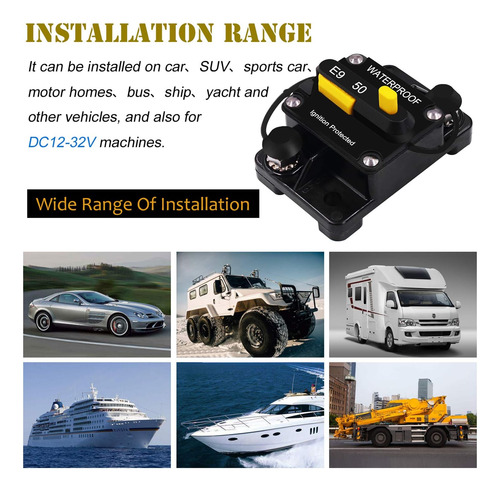 Disyuntor 50a Impermeable Con Reinicio Manual