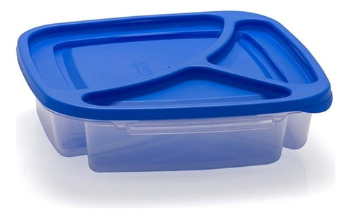 4 Herméticos Con 3 Divisiones Para Alimentos Cubasa