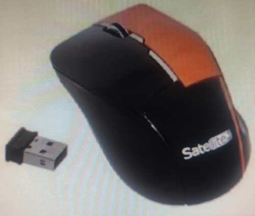 Mouse Satellite Wireless A-37g Preto-laranja