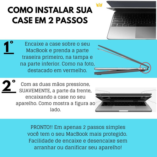 Imagem 9 de 9 de Kit Capa Macbook Air 13 A2337 M1 + Neoprene + Pel Teclado