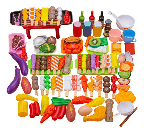 101piezas Bbq Playset De Juego Barbacoa De Juguete De Cocina