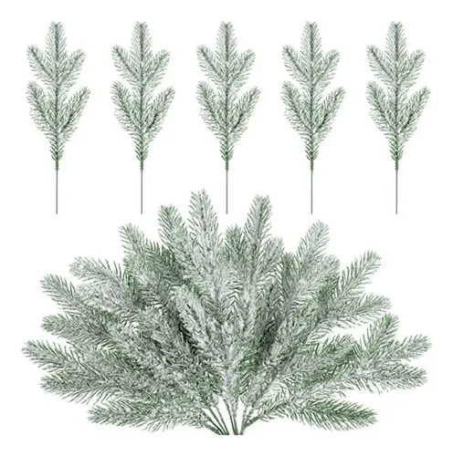 Decorazioni Natalizie Rami Di Pino E Bacche | 100 Pezzi Artificiali | Per Ghirlande E Alberi