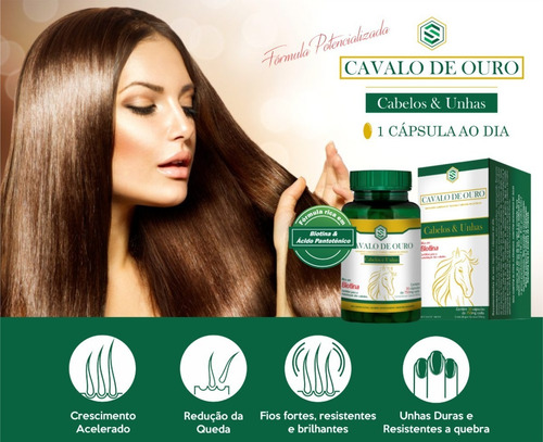Imagem 3 de 5 de Vitamina Cabelos E Unhas Kit Com 2 Unidades (60 Caps)