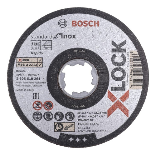 X-lock Disco De Corte Bosch Standard For Inox 2608619261