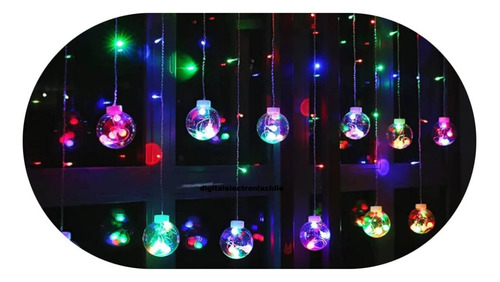 Cascada Guirnalda Led Multicolor 12 Pelotas 3m Extendid 220v