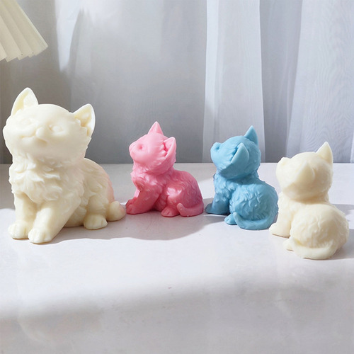 . Molde De Silicona For Velas Con Forma De Gato For Decoraci