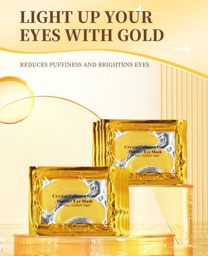 Parches Para Ojos Ojeras Colágeno Oro Arrugas 100 Pares Todo Tipo De Piel