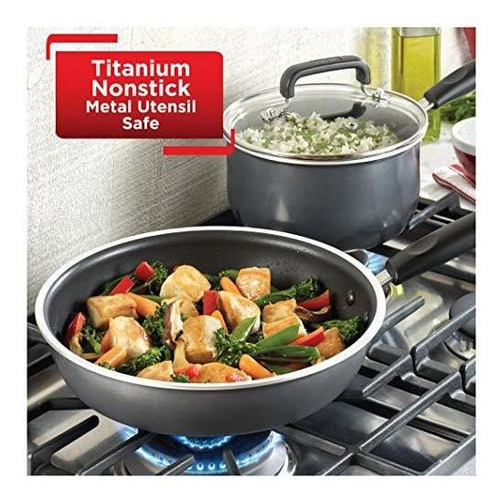 Imagen 4 de 7 de T-fal Signature Titanium - Juego De Utensilios De Cocina (12