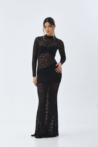 Vestido Largo De Encaje