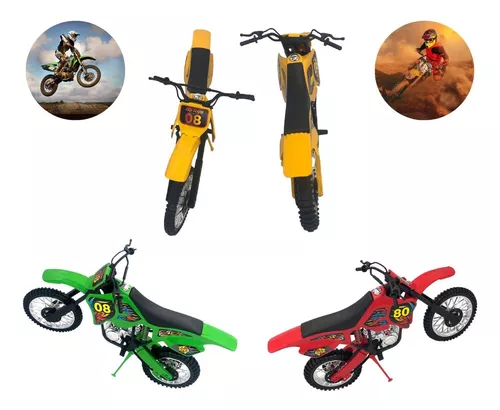 Moto de Motocross de Brinquedo com Apoio - Vermelho