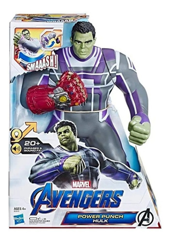 Boneco Hulk Marvel Premium Com Manopla Eletrônica 35cm 