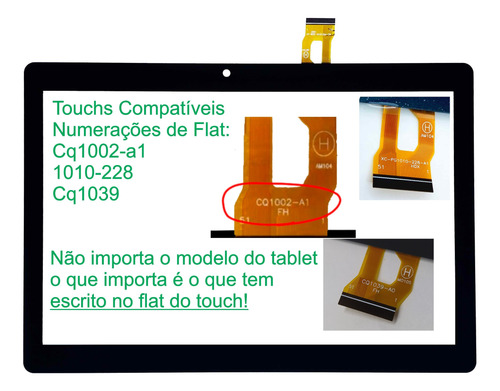 Tela Touch Compatível Tablet Multilaser M10 4g Cq1039-a0