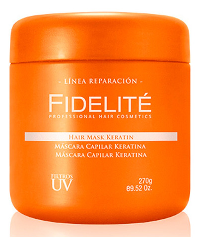 Fidelite Mascara Baño De Crema Keratina Reparadora 270 G