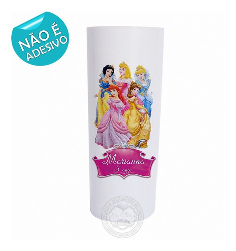 Imagem 2 de 3 de 30 Copo Long Drink Personalizado Princesas Disney