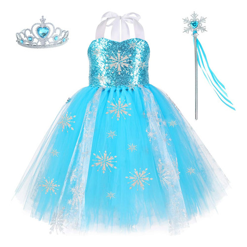 Hjtt Snow Queen Elsa Traje Para Las Niñas  B081yp3p4f_080424