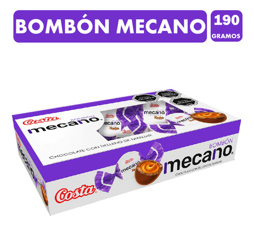 Bombones Mecano Con Relleno De Manjar (contiene 190 Gramos)